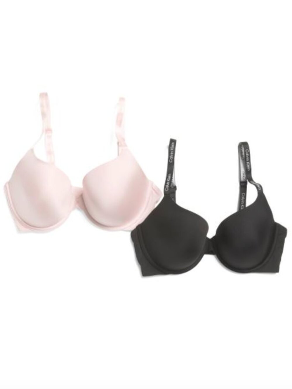 Calvin Klein Motive Shine Pure Micro Lightly Lined Demi Bras Pink and Black